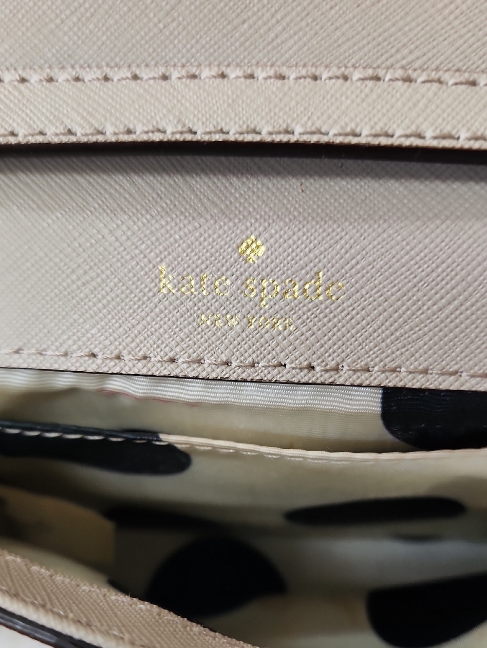 kate spade Women's Taupe Pebbled Crossbody Bag Preowned - Picture 12 of 12